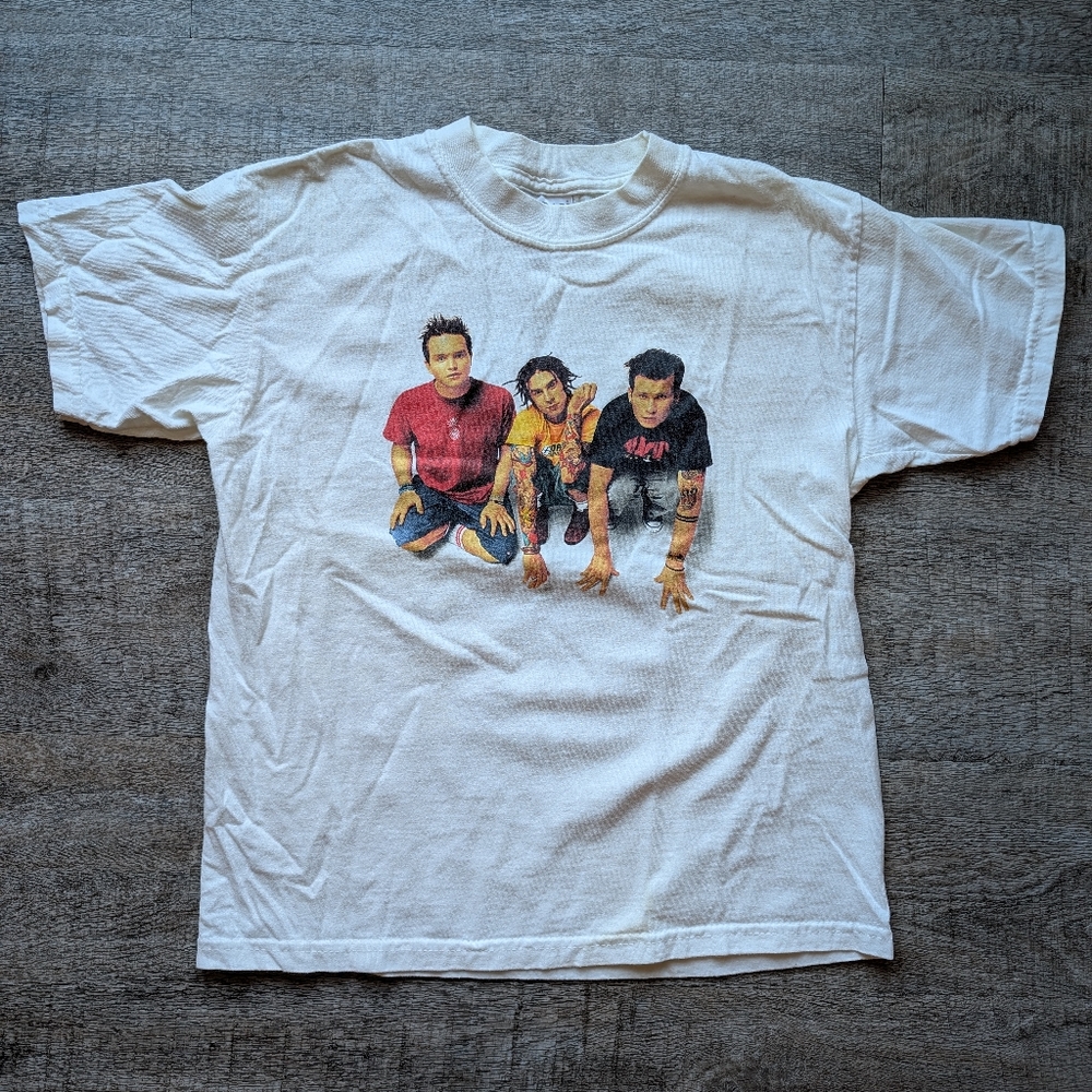 Vintage Y2K Blink 182 Mark Tom And Travis Show  Shirt Youth Large. RARE